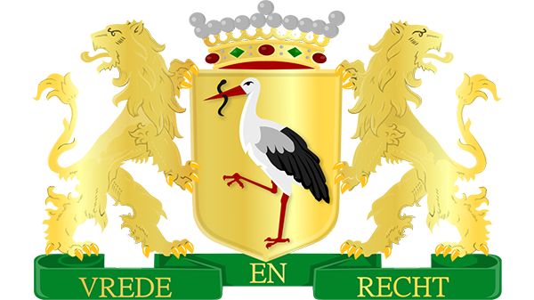 Wapen gemeente Den Haag - in kleur op transparante achtergrond - 600 * 337 pixels 
